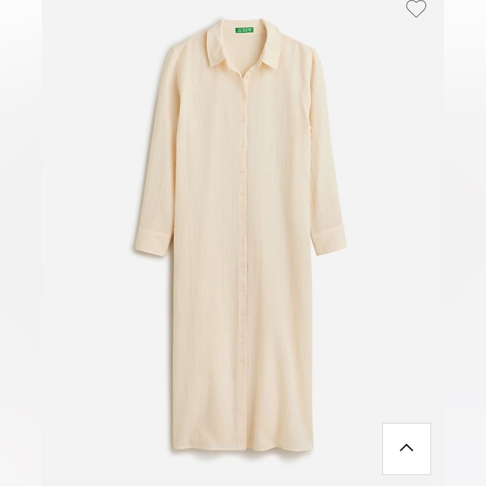 J. Crew Long beach shirt in airy gauze